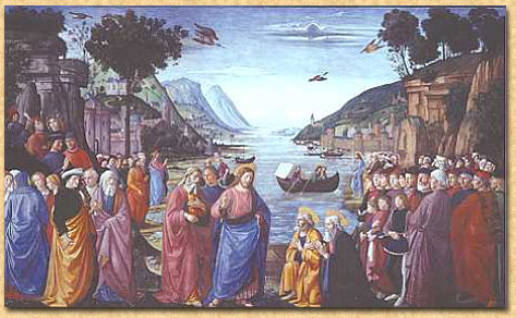 Domenico Ghirlandaio (Florence 1449 – 1494). Powołanie pierwszych apostołów przez Jezusa