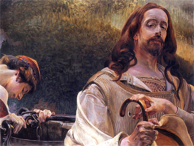 Jacek Malczewski, Chrystus i Samarytanka, 1910